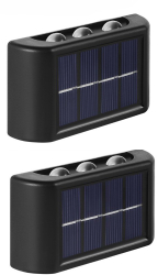 Set 2 x lampi solare perete 6LED lumina alba/galbena 5W