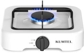 Plita monogaz KUMTEL HGCL-1001W GPL de uz casnic 26.5x26.5 cm Alb