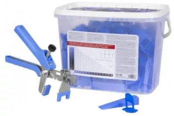 Set de nivelare si aliniere a placilor ceramice cleste 100 distantiere x 2 mm 100 pene 
