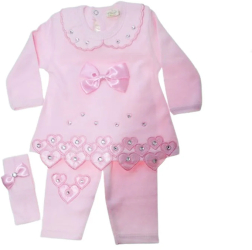Compleu 3 piese pantaloni bluza si bentita pentru fete Mini Junior CMPMJ-03 