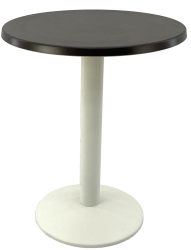 Masa bistro exterior interior rotunda D60xh74cm Raki New Wenge blat werzalit si baza metalica alba 