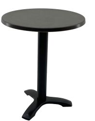 Masa bistro exterior interior rotunda D60xh74cm Raki New Wenge blat werzalit si picior metalic negru