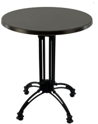 Masa bistro exterior/interior rotunda D60xh71cm Raki New Wenge blat werzalit si baza retro din aluminiu 