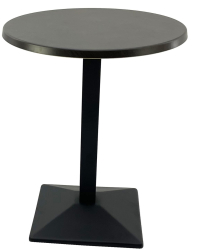 Masa bistro exterior/interior rotunda D60xh74cm Raki New Wenge blat werzalit si baza metalica neagra 