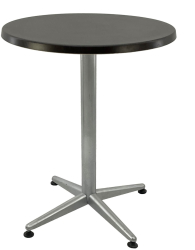 Masa bistro exterior/interior rotunda D60xh74cm Raki New Wenge blat werzalit si picior metalic gri 