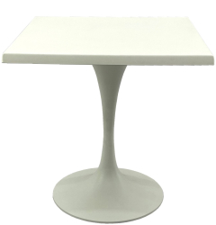 Masa bistro patrata 70x70xh74cm Raki Uni Art blat werzalit si baza metalica alba 