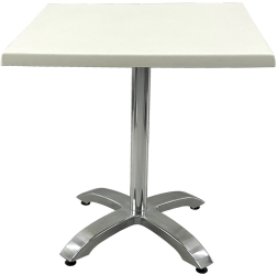 Masa bistro patrata 70x70xh74cm Raki Uni Art blat werzalit si picior din aluminiu 