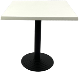 Masa bistro patrata 70x70xh74cm Raki Uni Art blat werzalit si picior metalic negru 