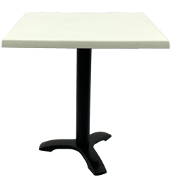 Masa bistro patrata 70x70xh74cm Raki Uni Art blat werzalit si picior negru din metal 