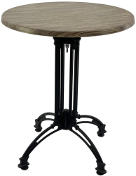 Masa bistro rotunda D60xh71cm Raki Dark Seagrass blat werzalit si baza retro din aluminiu 