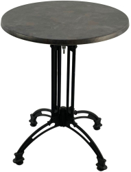 Masa bistro rotunda D60xh71cm Raki Metalic Oxid blat werzalit si baza retro din aluminiu 