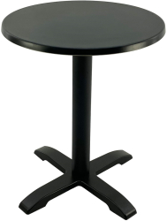 Masa bistro rotunda D60xh74cm Raki Black blat werzalit si baza metalica 