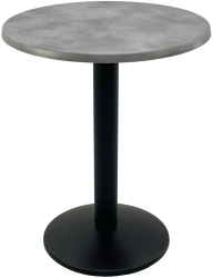Masa bistro rotunda D60xh74cm Raki Copperfield blat werzalit si baza din metal neagra 