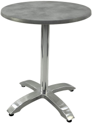 Masa bistro rotunda D60xh74cm Raki Copperfield blat werzalit si picior din aluminiu 