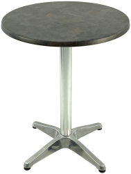 Masa bistro rotunda D60xh74cm Raki Metalic Oxid blat werzalit si baza din aluminiu 