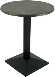 Masa bistro rotunda D60xh74cm Raki Metalic Oxid blat werzalit si baza metalica neagra 