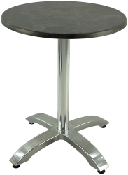 Masa bistro rotunda D60xh74cm Raki Metalic Oxid blat werzalit si picior din aluminiu