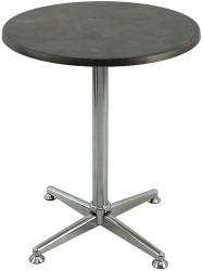 Masa bistro rotunda D60xh74cm Raki Metalic Oxid blat werzalit si picior metalic cromat 