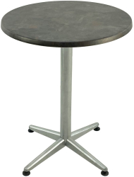 Masa bistro rotunda D60xh74cm Raki Metalic Oxid blat werzalit si picior metalic gri 