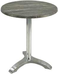 Masa bistro rotunda D60xh74cm Raki Old Pine blat werzalit si picior aluminiu 
