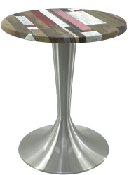 Masa bistro rotunda D60xh74cm Raki Redden Wood blat werzalit si baza aluminiu 