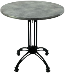 Masa bistro rotunda D70xh71cm Raki Copperfield blat werzalit si baza retro din aluminiu 