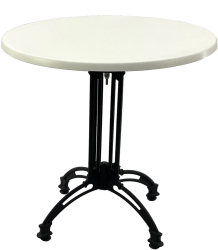 Masa bistro rotunda D70xh71cm Raki Uni Art blat werzalit si baza retro din aluminiu 