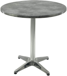 Masa bistro rotunda D70xh74cm Raki Copperfield blat werzalit si baza din aluminiu 