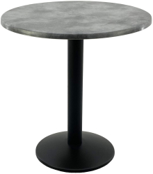 Masa bistro rotunda D70xh74cm Raki Copperfield blat werzalit si baza din metal neagra 