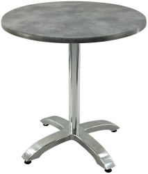 Masa bistro rotunda D70xh74cm Raki Copperfield blat werzalit si picior din aluminiu 
