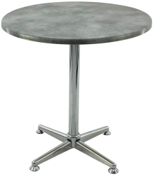 Masa bistro rotunda D70xh74cm Raki Copperfield blat werzalit si picior metalic cromat 