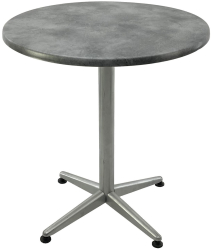 Masa bistro rotunda D70xh74cm Raki Copperfield blat werzalit si picior metalic gri 