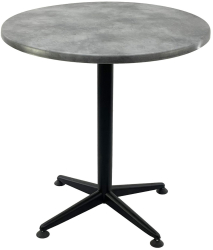 Masa bistro rotunda D70xh74cm Raki Copperfield blat werzalit si picior negru metalic 