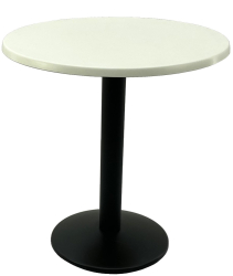 Masa bistro rotunda D70xh74cm Raki Uni Art blat werzalit si baza din metal neagra 