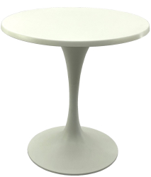 Masa bistro rotunda D70xh74cm Raki Uni Art blat werzalit si baza metalica alba 