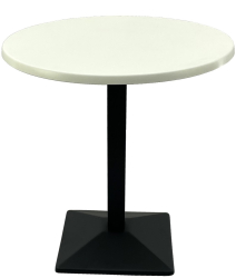 Masa bistro rotunda D70xh74cm Raki Uni Art blat werzalit si baza metalica neagra 