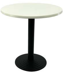 Masa bistro rotunda D70xh74cm Raki Uni Art blat werzalit si picior metalic negru 