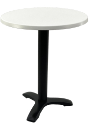 Masa bistro rotunda D70xh74cm Raki Uni Art blat werzalit si picior negru din metal 