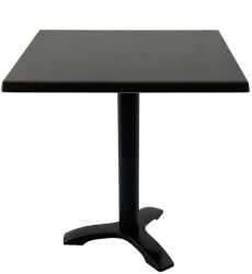 Masa cafenea exterior interior patrata 70x70xh74cm Raki New Wenge blat werzalit si picior metalic negru 