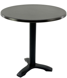 Masa cafenea exterior interior rotunda D70xh74cm Raki New Wenge blat werzalit si picior metalic negru 