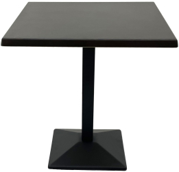 Masa cafenea exterior/interior patrata 70x70xh74cm Raki New Wenge blat werzalit si baza metalica neagra 