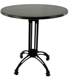 Masa cafenea exterior/interior rotunda D70xh71cm Raki New Wenge blat werzalit si baza retro din aluminiu 