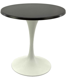 Masa cafenea exterior/interior rotunda D70xh74cm Raki New Wenge blat werzalit si baza metalica alba 