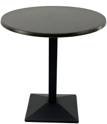 Masa cafenea exterior/interior rotunda D70xh74cm Raki New Wenge blat werzalit si baza metalica neagra 