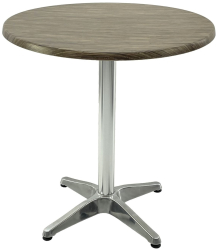 Masa cafenea rotunda D70xh74cm Raki Dark Seagrass blat werzalit si baza aluminiu 