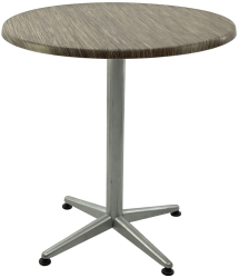 Masa cafenea rotunda D70xh74cm Raki Dark Seagrass blat werzalit si picior metalic gri 