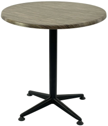 Masa cafenea rotunda D70xh74cm Raki Dark Seagrass blat werzalit si picior negru din metal 