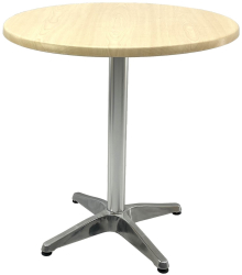 Masa cafenea rotunda D70xh74cm Raki Maple blat werzalit si baza aluminiu 