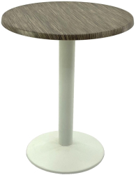 Masa de bistro rotunda D60xh74cm Raki Dark Seagrass blat werzalit si baza metalica alba 