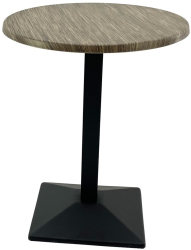Masa de bistro rotunda D60xh74cm Raki Dark Seagrass blat werzalit si baza metalica neagra 